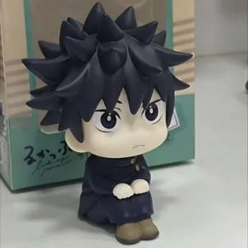 QAHEART JJK Figure Fushiguro Megumi Look Up Figure, 10cm Anime Action Figure Model Statue Cake Topper Decoration Handmade Collectible Gifts for Fans