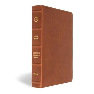 CSB Verse-by-Verse Reference Bible, Holman Handcrafted Collection, Marbled Tan Premium Calfskin - Yo...