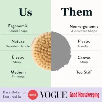 Bare Botanics Dry Body Brush for Lymphatic Drainage and Exfoliation