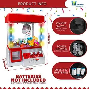 Bundaloo Claw Machine - Mini Arcade Game for Kids
