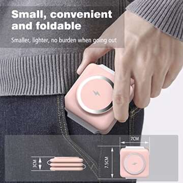 Charging Station for Apple Multiple Devices: 3 in 1 Foldable Magnetic Wireless Charger Stand - Trave...