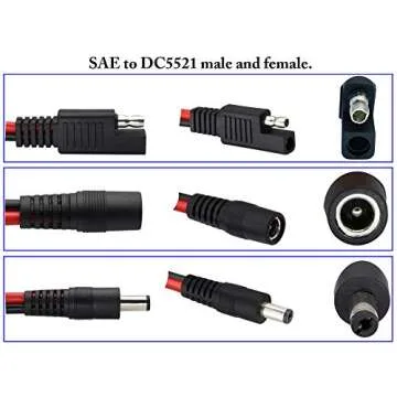 zdyCGTime SAE to DC Adapter Cable for Solar Panel