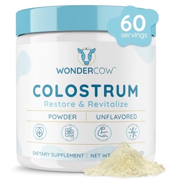 WONDERCOW Colostrum Supplement Powder for Gut Health, Immune Support, Muscle Recovery & Wellness | N...