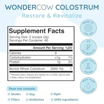 WonderCow Colostrum Powder for Immune and Gut Health
