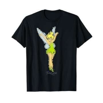 Disney Peter Pan Tinker Bell Watercolor Sketch T-Shirt