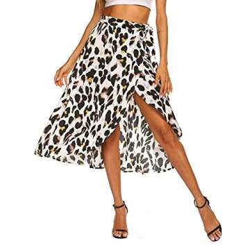 Chic Leopard Wrap Skirt for Women - Summer Fashion
