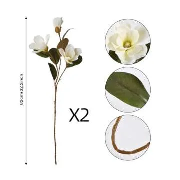 Buy Real Touch 32.2inch Artificial Magnolia Flowers