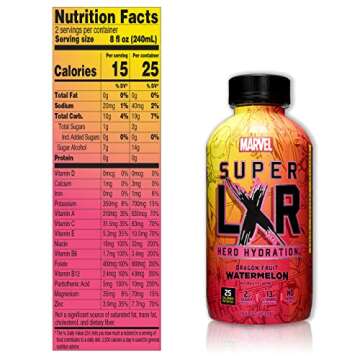 AriZona x Marvel Super LXR Hero Hydration - Dragon Fruit Watermelon - 16oz (Pack of 12) – Low Suga...