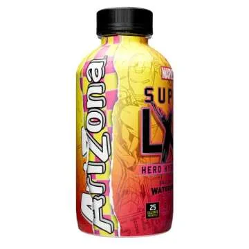 AriZona x Marvel Super LXR Hero Hydration - Dragon Fruit Watermelon - 16oz (Pack of 12) – Low Sugar Sports Drink, Perfect for Athletes - Thirst Quencher