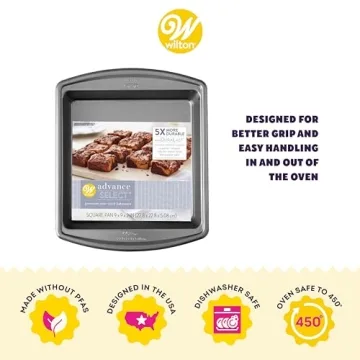 Wilton Advance Select Premium Non-Stick Square Cake Pan, Steel, Silver, 9 x 9-Inch