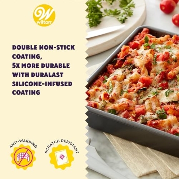 Wilton Advance Select Premium Non-Stick Square Cake Pan, Steel, Silver, 9 x 9-Inch