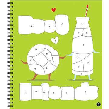 Brain Games Sticker by Letter Silly Snacks Fun for Kids