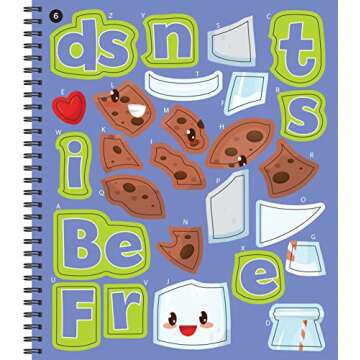 Brain Games Sticker by Letter Silly Snacks Fun for Kids