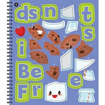 Brain Games Sticker by Letter Silly Snacks Fun for Kids