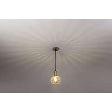 Gold Pendant Lights Kitchen Island - Adjustable Modern Lighting Fixtures 3-PACK