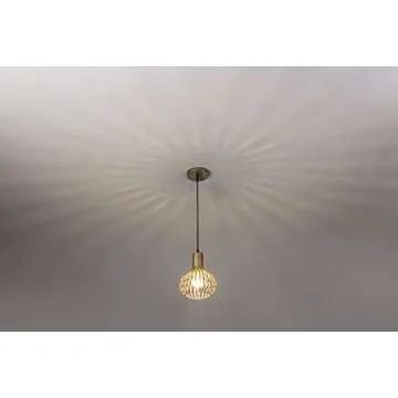 Gold Pendant Lights Kitchen Island - Adjustable Modern Lighting Fixtures 3-PACK