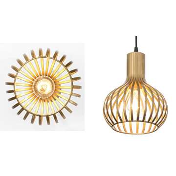 Modern Gold Pendant Lights for Kitchen & Dining Spaces