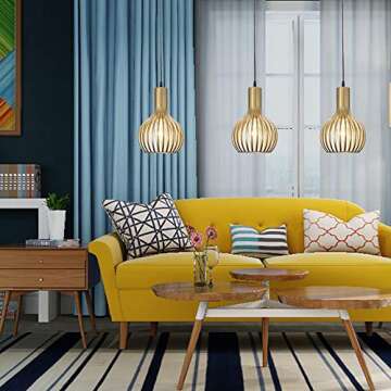 Modern Gold Pendant Lights for Kitchen & Dining Spaces
