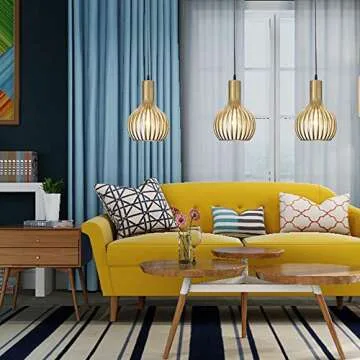 Modern Gold Pendant Lights for Kitchen & Dining Spaces