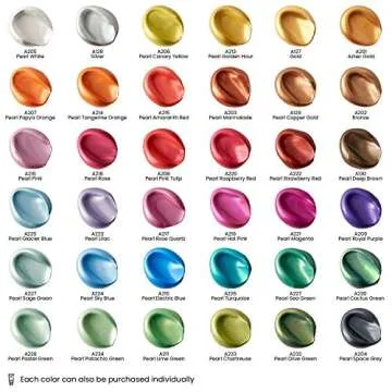 ARTEZA Metallic Acrylic Paint Set of 36 Colors with Acrylic Paint Set of 24 Colors Painting Art Supp...