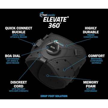 FootScientific Elevate 360° Drop Foot Brace - Comfort & Control