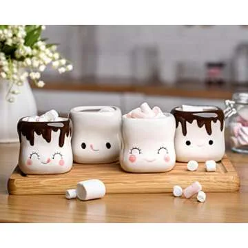 Hawaii Will Always Be Home Cute Marshmallow Shaped Mugs Ceramic Hot Chocolate Cup Hot Chocolate Mugs Milk Cocoa Christmas Funny Coffee Mug Mothers Day Gift 6oz