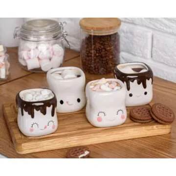 Hawaii Will Always Be Home Cute Marshmallow Shaped Mugs Ceramic Hot Chocolate Cup Hot Chocolate Mugs Milk Cocoa Christmas Funny Coffee Mug Mothers Day Gift 6oz