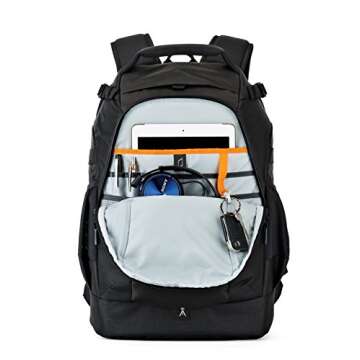Lowepro LP37129, Flipside 400 AW II Camera Backpack, Camera Accessories, for DSLR, CSC, Mirrorless, 15 Inch Laptop, Tablet, Additional Lenses, Black