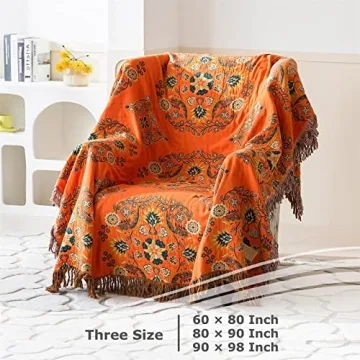 Cozy Boho Throw Blanket - 100% Cotton Chic & Versatile