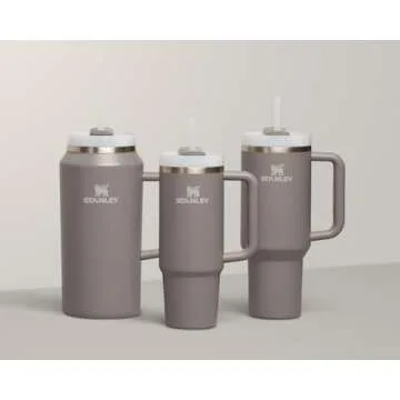 Stanley Quencher H2.0 Tumbler with Handle and Straw 40 oz | Flowstate 3-Position Lid | Cup Holder Compatible for Travel | Insulated Stainless Steel Cup | BPA-Free | Stone