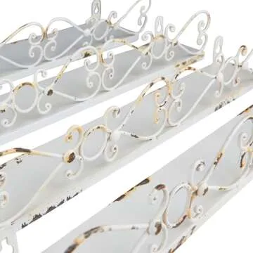 Chic Cream Iron Ledges Set - Vintage Decor Elevation