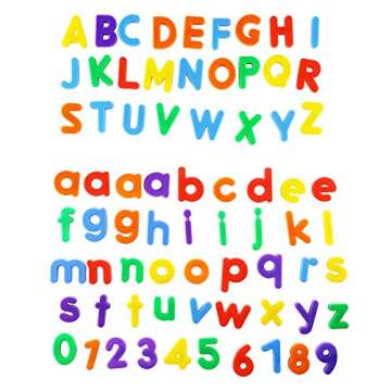 Kid’s Dry Erase Board and Magnet Set – 72 Piece Magnetic Letters and Stand-Up Easel Whiteboard for Writing, Drawing, Fun Learning – Educational Play Bundle for Home, Preschool – by EduKids