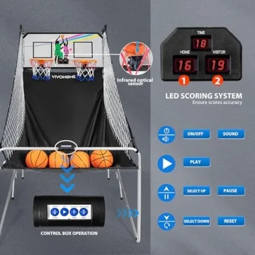 VIVOHOME 81.5 Inch Basketball Arcade Game for All Ages