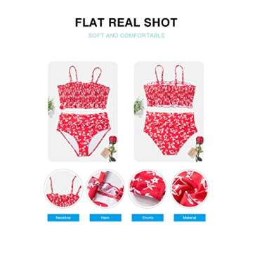 Shop Aleumdr Women's Floral Print High Waist Bikini