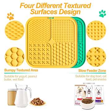LUKITO Premium Silicone Licking Mat for Dogs & Cats, 77 Suction Cups, Slow Feeder, Boredom Reducer, ...