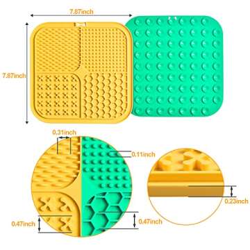 LUKITO Premium Silicone Licking Mat for Dogs & Cats, 77 Suction Cups, Slow Feeder, Boredom Reducer, Anxiety Relief, Dishwasher Safe, Food Grade