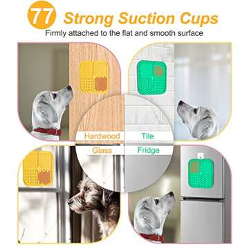 LUKITO Premium Silicone Licking Mat for Dogs & Cats, 77 Suction Cups, Slow Feeder, Boredom Reducer, Anxiety Relief, Dishwasher Safe, Food Grade