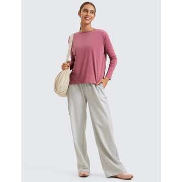 CRZ YOGA Pima Cotton Long Sleeve Workout Shirt