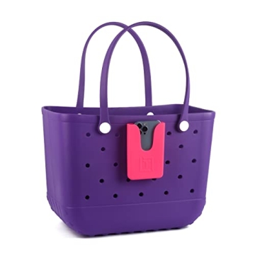 Pink Silicone Phone Holder Bogg Simple Modern Bag Universal Fit