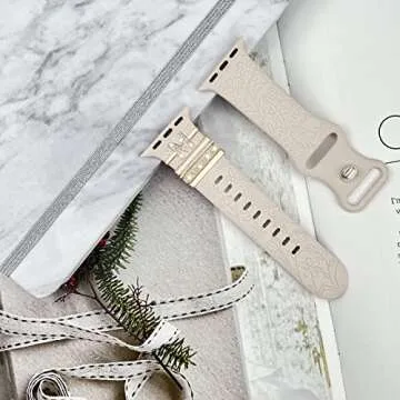 Kakurookie Decorative Rings Loops Compatible with Apple Watch Silicone Bands Charms 49mm 45mm 44mm 42mm 41mm 40mm 38mm iWatch Series 10 9 8 7 6 5 4 3 2 1 SE 2 Ultra 2 Charms Accessories (No Band)