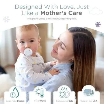 Nippii Freezable Pacifier for Teething - Silicone Teething Pacifier for Baby Teething Relief - Safe Infant Pacifier with Cooling Effect - Easy to Clean & Medical Grade BPA Free - For Babies 0-9 Months