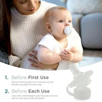 Nippii Freezable Pacifier for Teething - Silicone Teething Pacifier for Baby Teething Relief - Safe Infant Pacifier with Cooling Effect - Easy to Clean & Medical Grade BPA Free - For Babies 0-9 Months