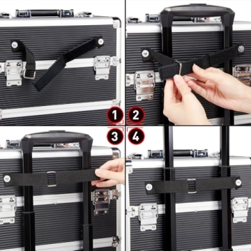Yaheetech 4 in 1 Rolling Makeup Organizer Travel Case