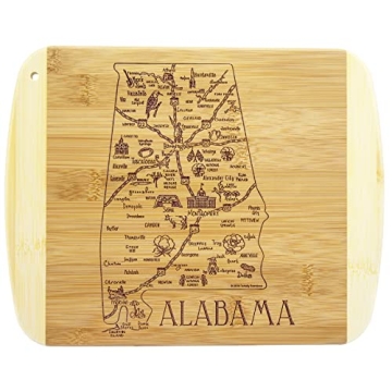 Totally Bamboo Alabama State Cutting Board - 11" x 8.75" Perfect for Serving!