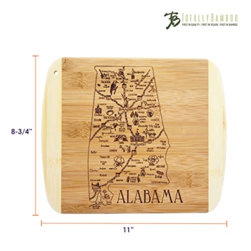 Alabama State Cutting Board 11" x 8.75" by Totally Bamboo