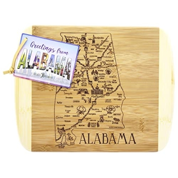 Alabama State Cutting Board 11" x 8.75" by Totally Bamboo