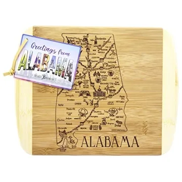 Alabama State Cutting Board 11" x 8.75" by Totally Bamboo