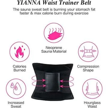 YIANNA Waist Trainer Belt for Weight Loss and Support