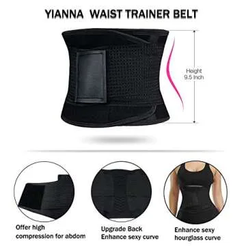 YIANNA Waist Trainer Belt for Weight Loss and Support