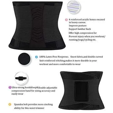 YIANNA Waist Trainer Belt for Weight Loss and Support